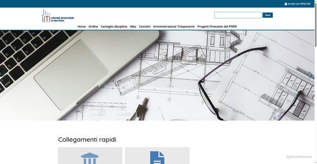 Security scan screenshot of https://www.ordingmatera.it/