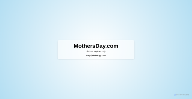 Security scan screenshot of https://www.mothersday.com/