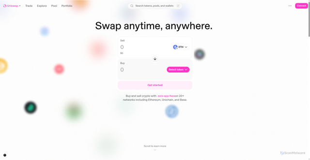 Security scan screenshot of https://chain-swap-interface-v2.vercel.app/