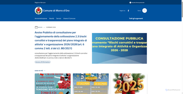 Security scan screenshot of https://www.comune.morrodoro.te.it/it