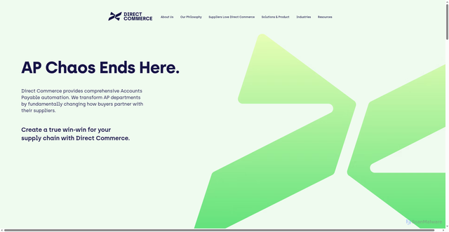 Security scan screenshot of https://directcommerce.com