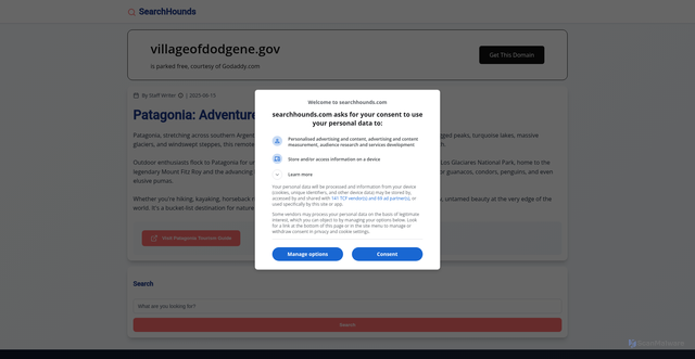 Security scan screenshot of https://villageofdodgene.gov/