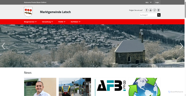 Security scan screenshot of https://www.gemeinde.latsch.bz.it/de