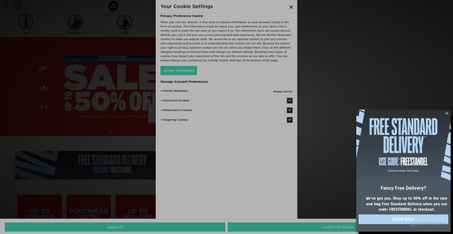Security scan screenshot of https://m.jdsports.co.uk