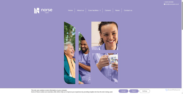 Security scan screenshot of https://norsecare.co.uk/