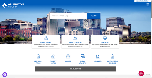 Security scan screenshot of https://www.arlingtonva.us/