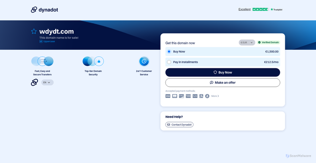 Security scan screenshot of http://wdydt.com/