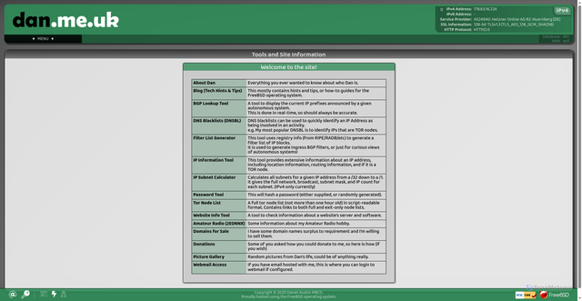Security scan screenshot of https://www.dan.me.uk/