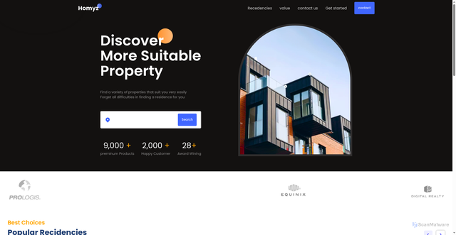 Security scan screenshot of http://myproperty.pages.dev