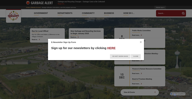 Security scan screenshot of https://westonwi.gov/