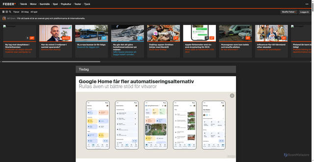 Security scan screenshot of https://www.feber.se