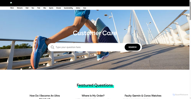 Security scan screenshot of https://sportsshoes.zendesk.com