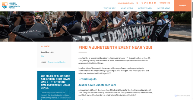 Security scan screenshot of https://live-mlcv.pantheonsite.io/find-a-juneteenth-event-near-you/