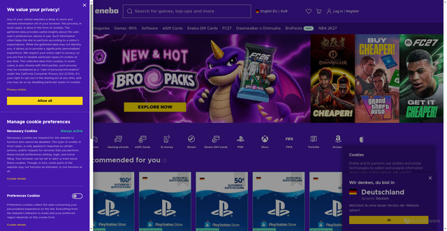 Security scan screenshot of https://eneba.games
