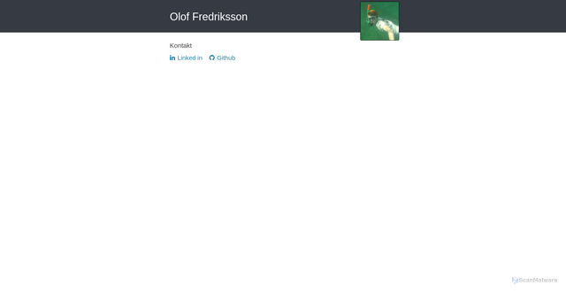 Security scan screenshot of https://Olof.nu
