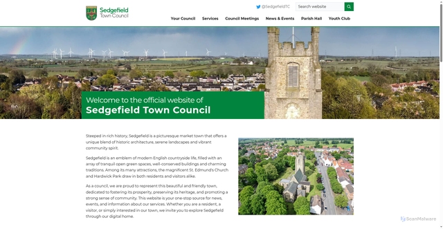 Security scan screenshot of http://www.sedgefield.net/