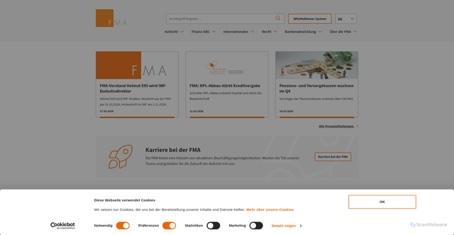 Security scan screenshot of https://fma.gv.at
