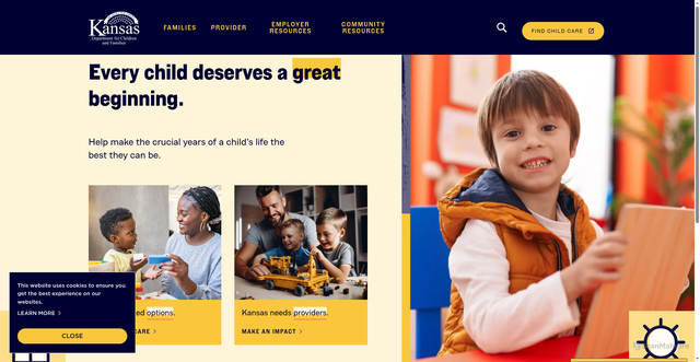 Security scan screenshot of https://childcareinkansas.com/