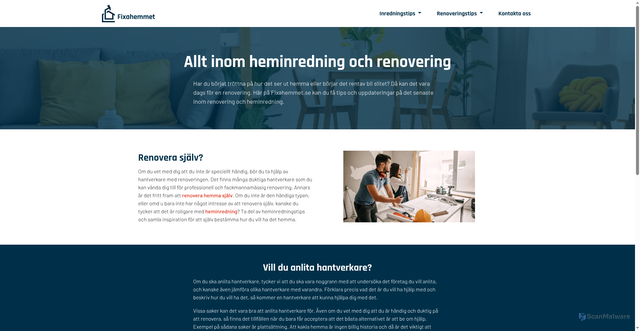 Security scan screenshot of https://fixahemmet.se