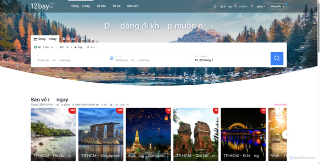 Security scan screenshot of https://12bay.vn