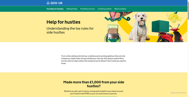 Security scan screenshot of https://taxhelpforhustles.campaign.gov.uk/