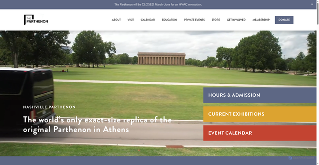 Security scan screenshot of https://www.nashvilleparthenon.com/