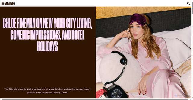 Security scan screenshot of https://vmagazine.com/article/chloe-fineman-on-new-york-city-living-comedic-impressions-and-hotel-holidays/
