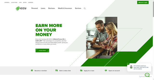 Security scan screenshot of https://www.iccu.com