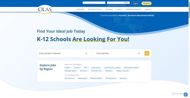 Security scan screenshot of https://olasjobs.org