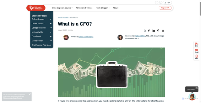 Security scan screenshot of https://www.phoenix.edu/articles/business/what-is-a-cfo.html