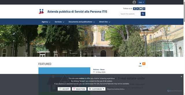 Security scan screenshot of https://www.itis.it