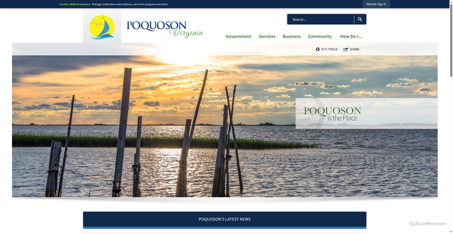 Security scan screenshot of https://www.ci.poquoson.va.us/
