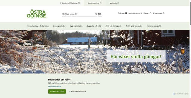 Security scan screenshot of https://www.ostragoinge.se/
