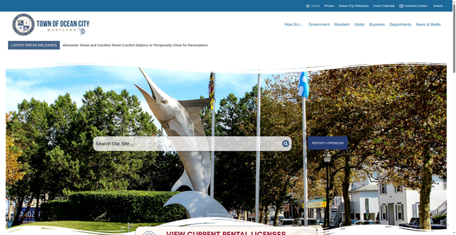 Security scan screenshot of https://oceancitymd.gov/