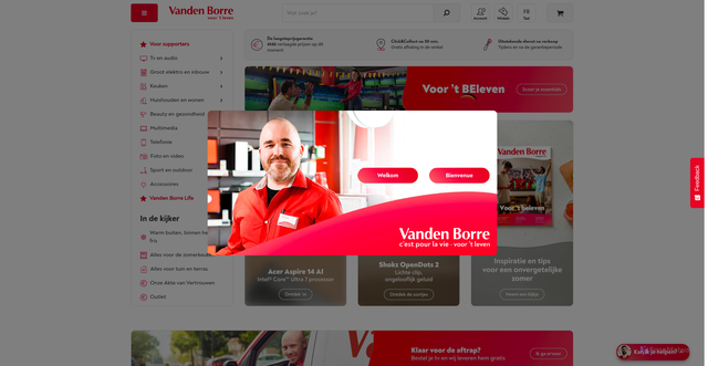 Security scan screenshot of https://www.vandenborre.be