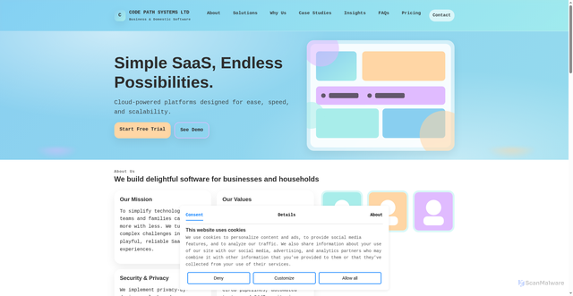 Security scan screenshot of https://codepathsystem.pages.dev/