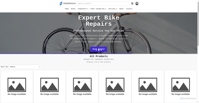 Security scan screenshot of https://pedalpoint.store/