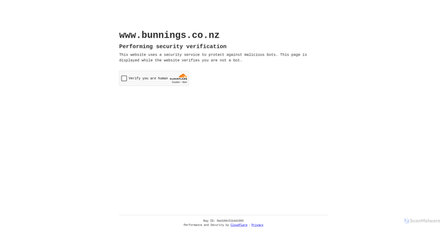 Security scan screenshot of https://www.bunnings.co.nz