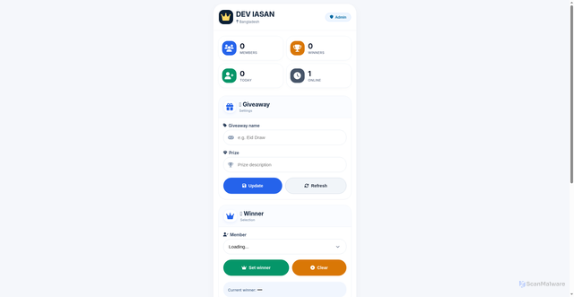 Security scan screenshot of https://deviasanadminnnpanellll-1xd4x1600s.edgeone.app/