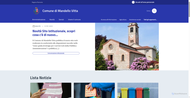 Security scan screenshot of https://comune.mandellovitta.no.it/