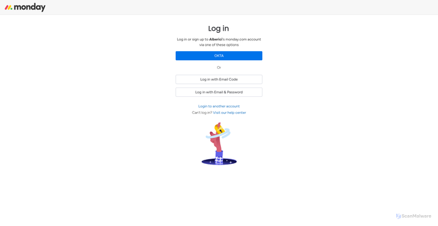 Security scan screenshot of https://alberici.monday.com