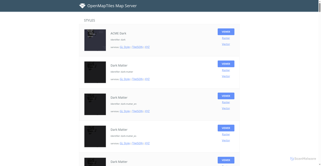 Security scan screenshot of https://map2.acmeaom.com