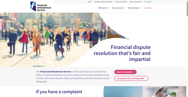 Security scan screenshot of https://www.financial-ombudsman.org.uk/