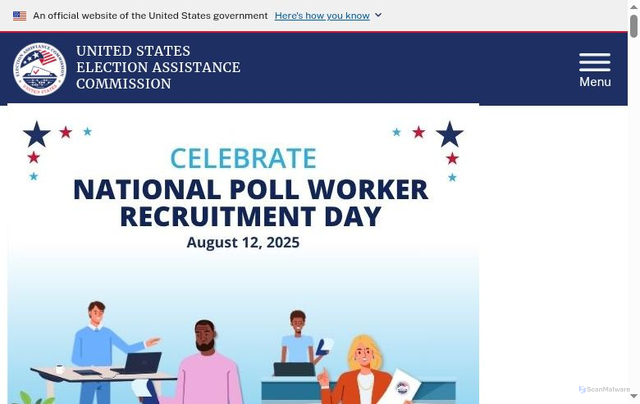 Security scan screenshot of https://www.eac.gov/