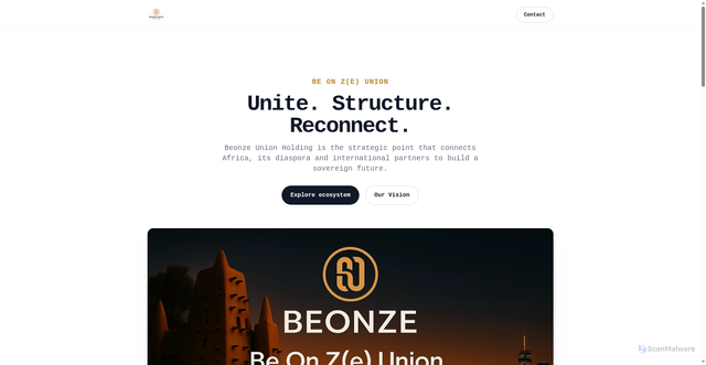 Security scan screenshot of https://beonzeunion.com/