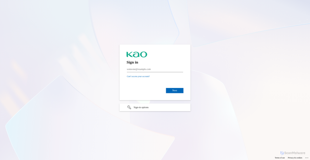 Security scan screenshot of https://kao-my.sharepoint.com