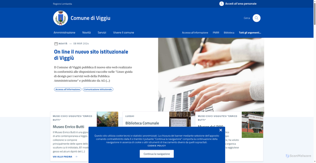 Security scan screenshot of https://comune.viggiu.va.it/