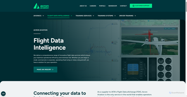 Security scan screenshot of https://flightdataservices.com