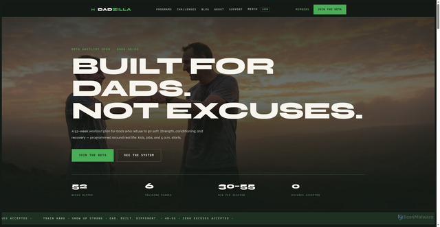 Security scan screenshot of http://dadzillafit.pages.dev/