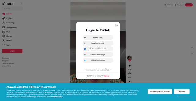 Security scan screenshot of https://web-i18n.tiktok.com